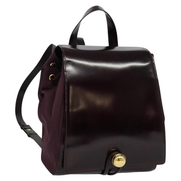 CELINE Backpack Leather Purple Gold - Picture 1 of 12